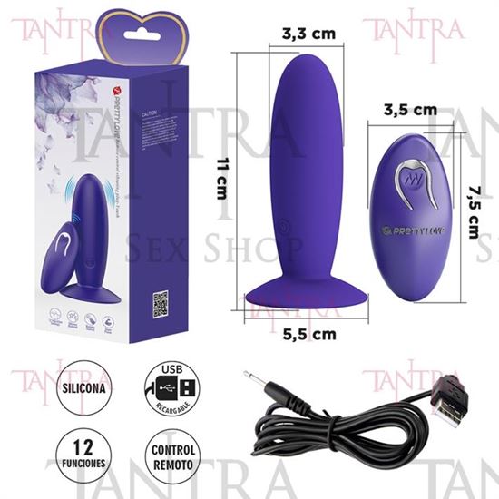 Dilatador anal con control remoto y carga USB